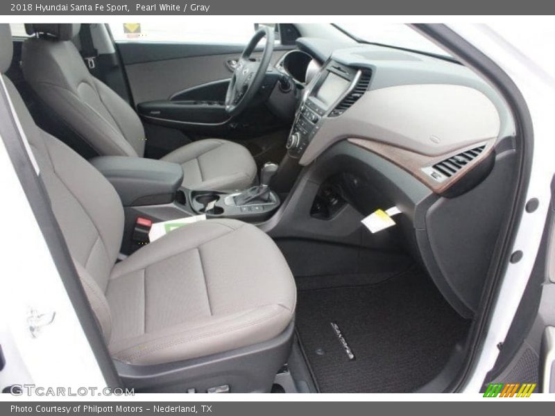 Pearl White / Gray 2018 Hyundai Santa Fe Sport