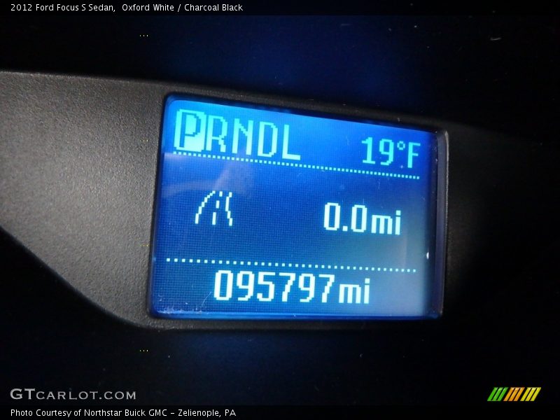 Oxford White / Charcoal Black 2012 Ford Focus S Sedan