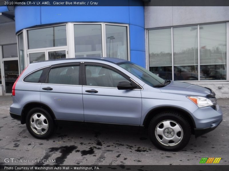 Glacier Blue Metallic / Gray 2010 Honda CR-V LX AWD
