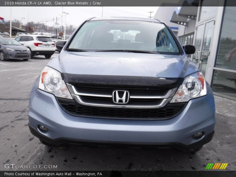 Glacier Blue Metallic / Gray 2010 Honda CR-V LX AWD