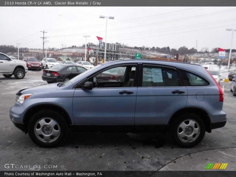 Glacier Blue Metallic / Gray 2010 Honda CR-V LX AWD