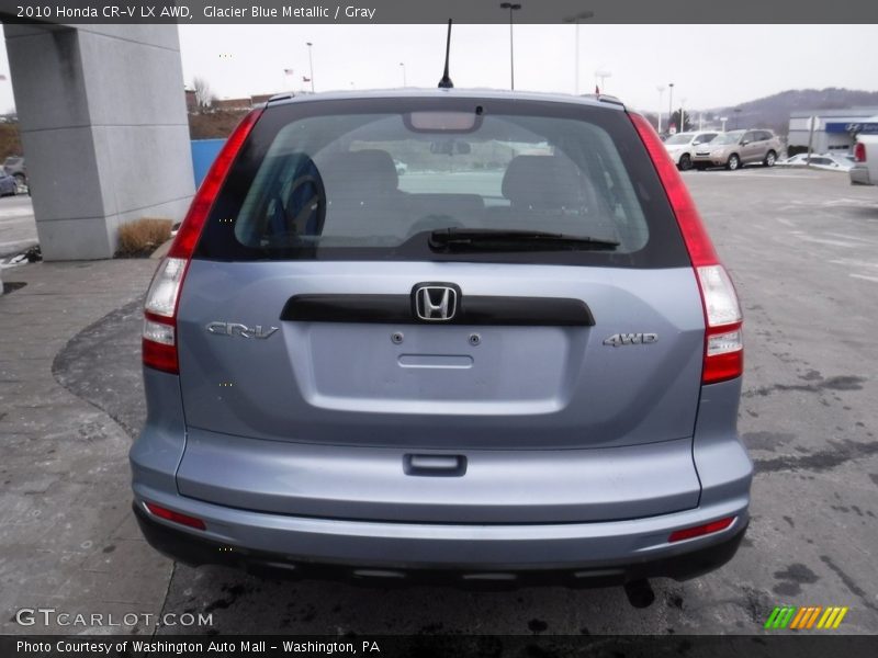 Glacier Blue Metallic / Gray 2010 Honda CR-V LX AWD