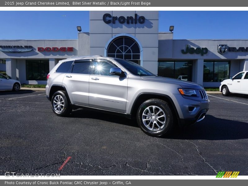 Billet Silver Metallic / Black/Light Frost Beige 2015 Jeep Grand Cherokee Limited
