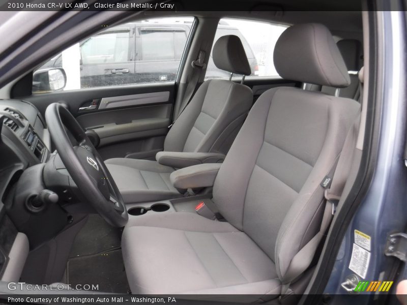 Glacier Blue Metallic / Gray 2010 Honda CR-V LX AWD