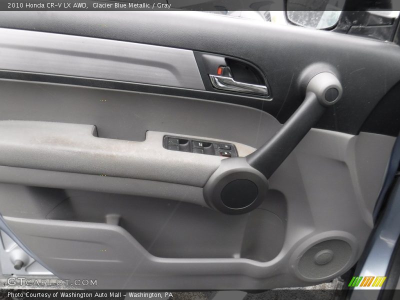 Glacier Blue Metallic / Gray 2010 Honda CR-V LX AWD