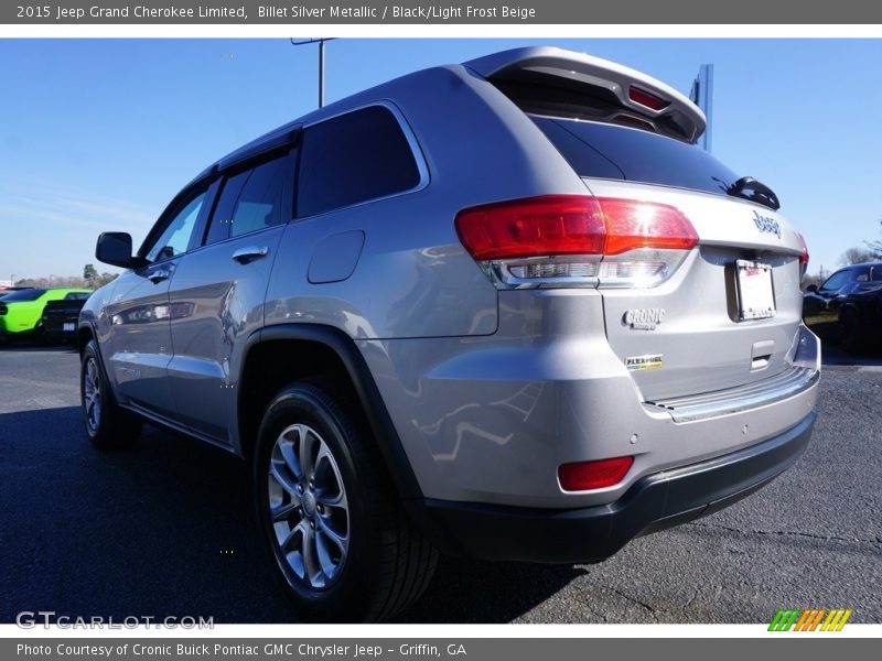 Billet Silver Metallic / Black/Light Frost Beige 2015 Jeep Grand Cherokee Limited