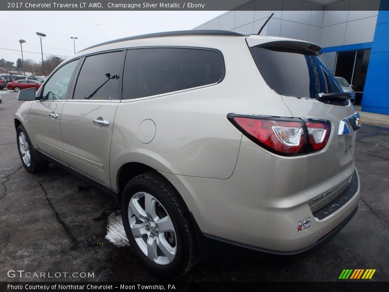 Champagne Silver Metallic / Ebony 2017 Chevrolet Traverse LT AWD
