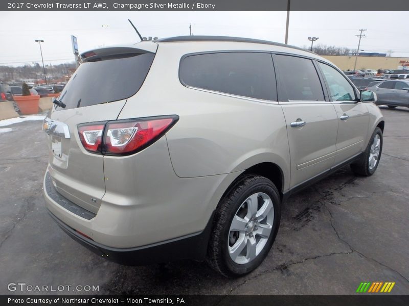 Champagne Silver Metallic / Ebony 2017 Chevrolet Traverse LT AWD