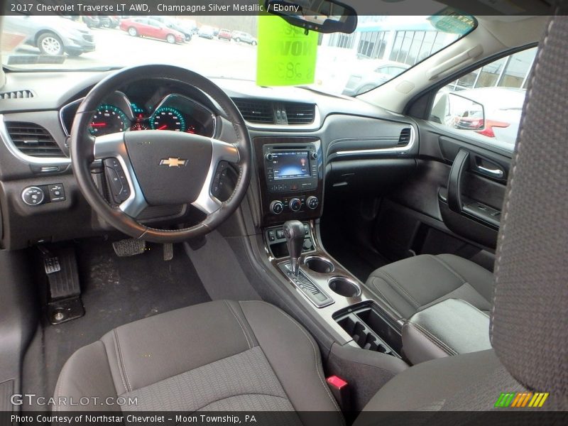 Champagne Silver Metallic / Ebony 2017 Chevrolet Traverse LT AWD