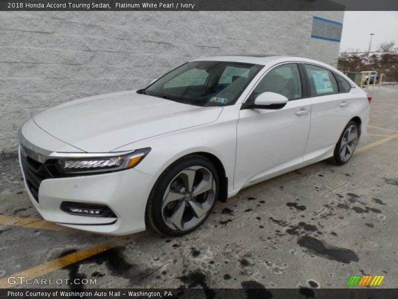 Platinum White Pearl / Ivory 2018 Honda Accord Touring Sedan