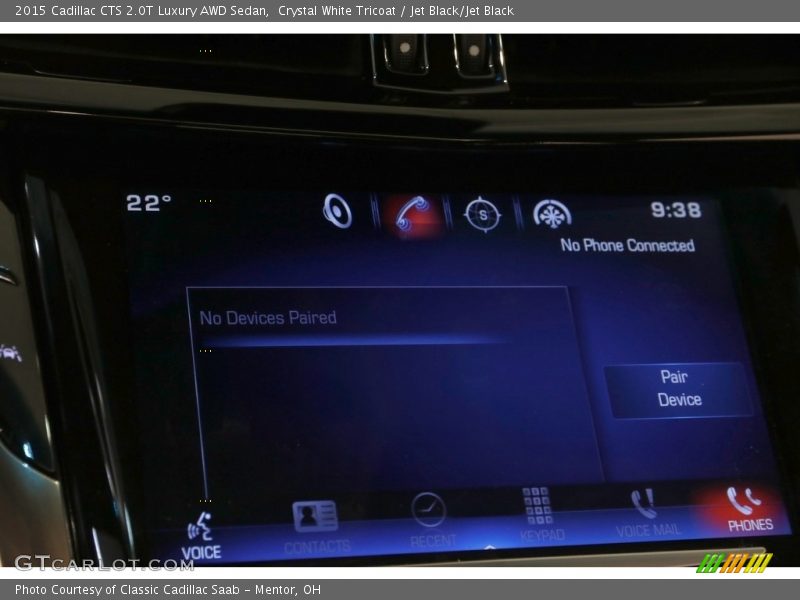 Crystal White Tricoat / Jet Black/Jet Black 2015 Cadillac CTS 2.0T Luxury AWD Sedan