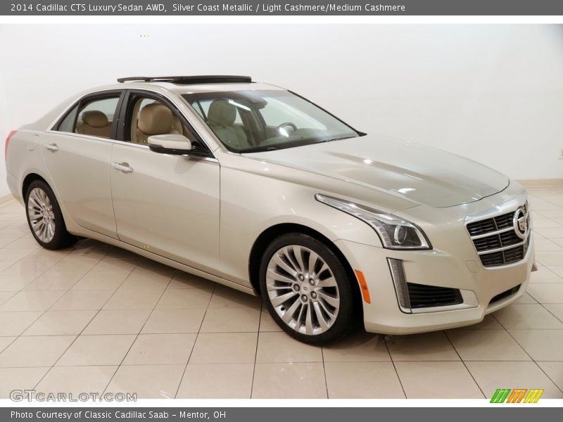 Silver Coast Metallic / Light Cashmere/Medium Cashmere 2014 Cadillac CTS Luxury Sedan AWD