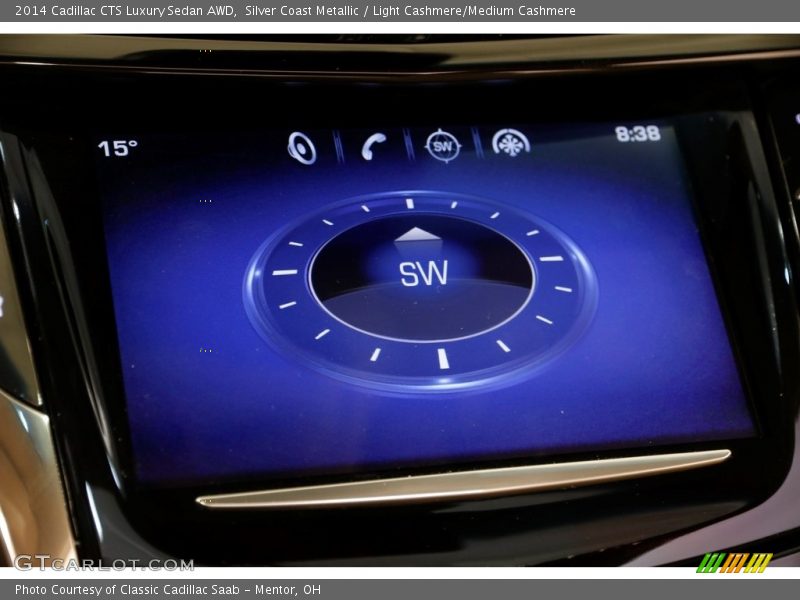 Silver Coast Metallic / Light Cashmere/Medium Cashmere 2014 Cadillac CTS Luxury Sedan AWD