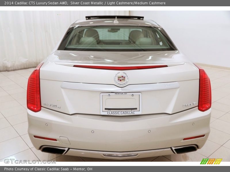 Silver Coast Metallic / Light Cashmere/Medium Cashmere 2014 Cadillac CTS Luxury Sedan AWD