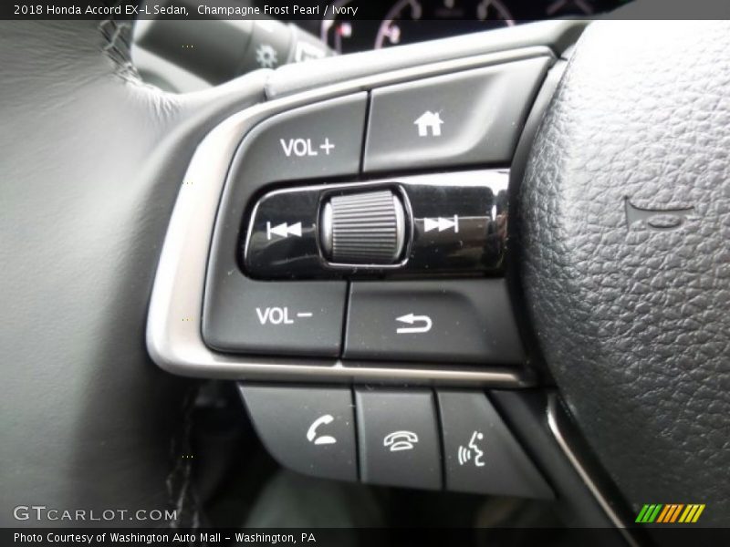 Controls of 2018 Accord EX-L Sedan