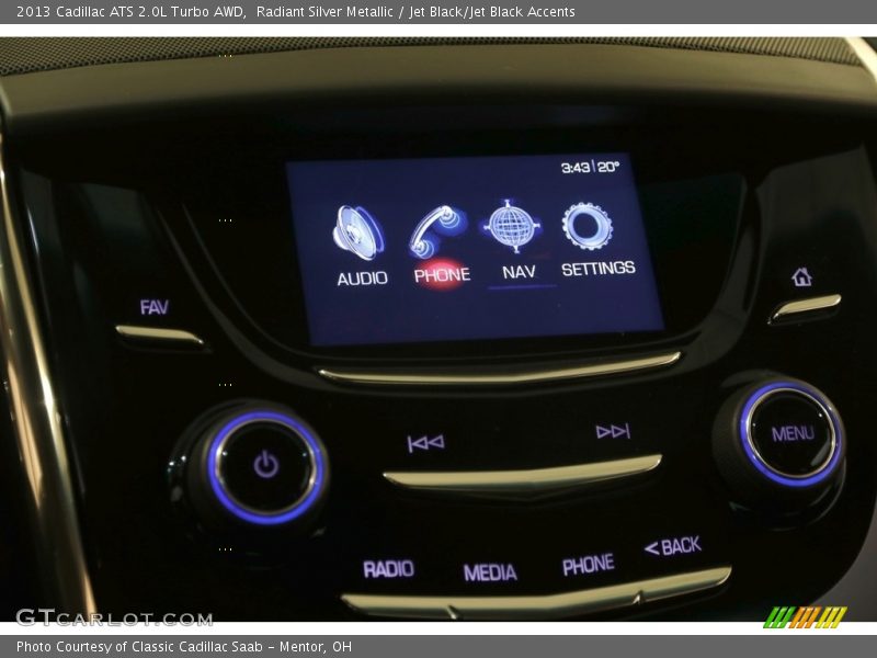 Radiant Silver Metallic / Jet Black/Jet Black Accents 2013 Cadillac ATS 2.0L Turbo AWD