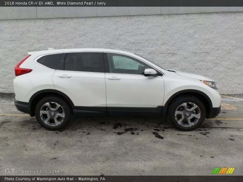 White Diamond Pearl / Ivory 2018 Honda CR-V EX AWD