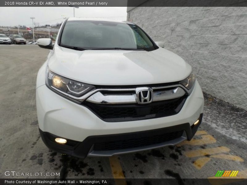 White Diamond Pearl / Ivory 2018 Honda CR-V EX AWD