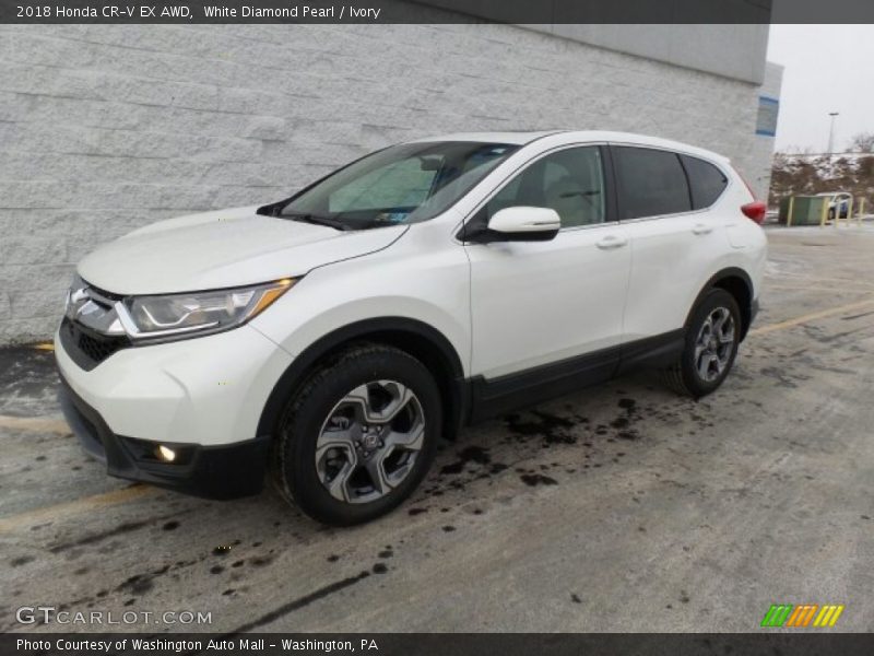White Diamond Pearl / Ivory 2018 Honda CR-V EX AWD