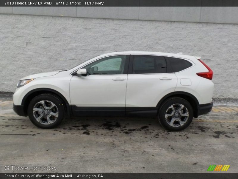 White Diamond Pearl / Ivory 2018 Honda CR-V EX AWD