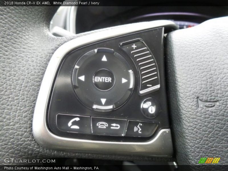 White Diamond Pearl / Ivory 2018 Honda CR-V EX AWD