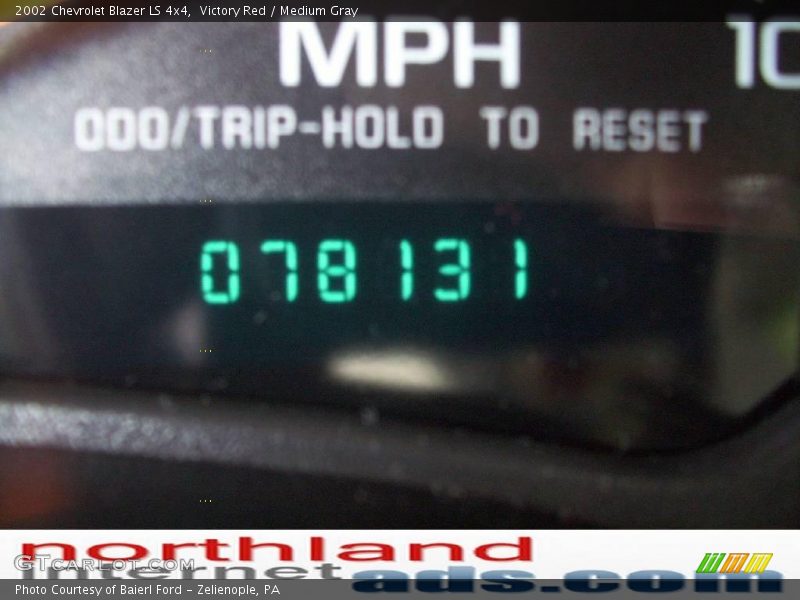 Victory Red / Medium Gray 2002 Chevrolet Blazer LS 4x4