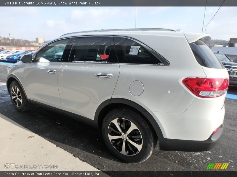 Snow White Pearl / Black 2018 Kia Sorento EX V6 AWD