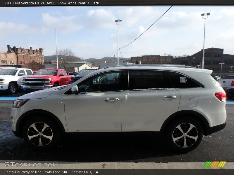 Snow White Pearl / Black 2018 Kia Sorento EX V6 AWD