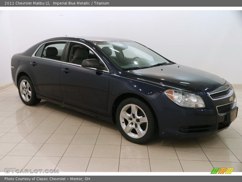 Imperial Blue Metallic / Titanium 2011 Chevrolet Malibu LS