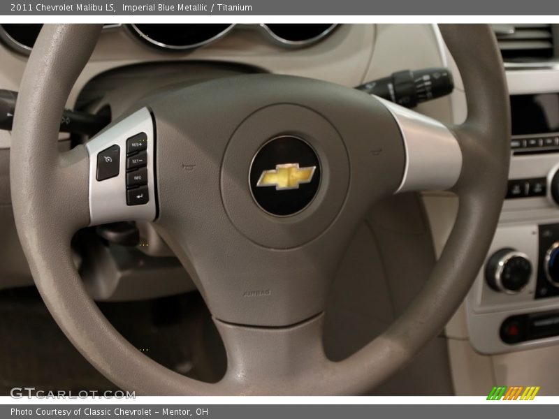 Imperial Blue Metallic / Titanium 2011 Chevrolet Malibu LS