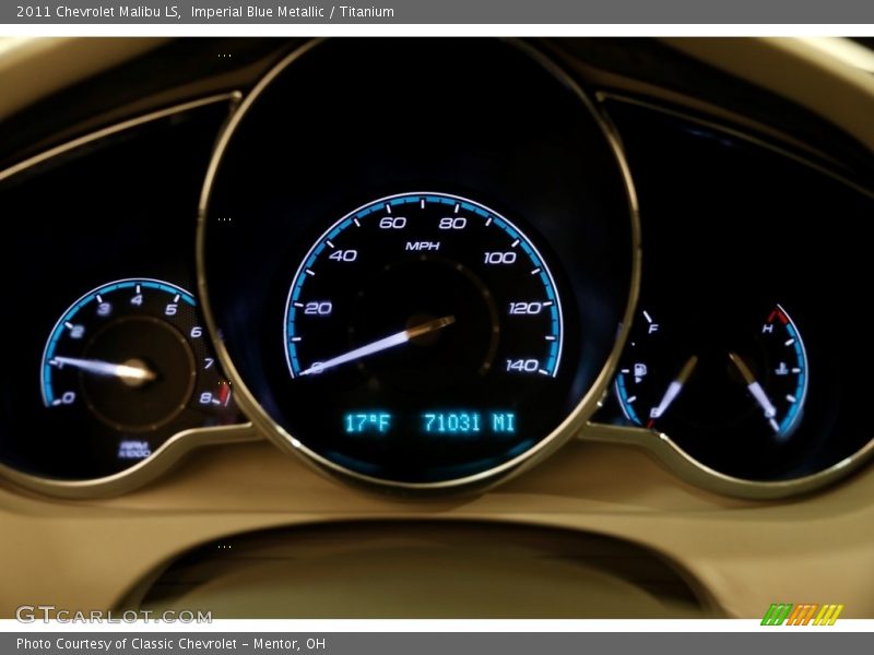 Imperial Blue Metallic / Titanium 2011 Chevrolet Malibu LS