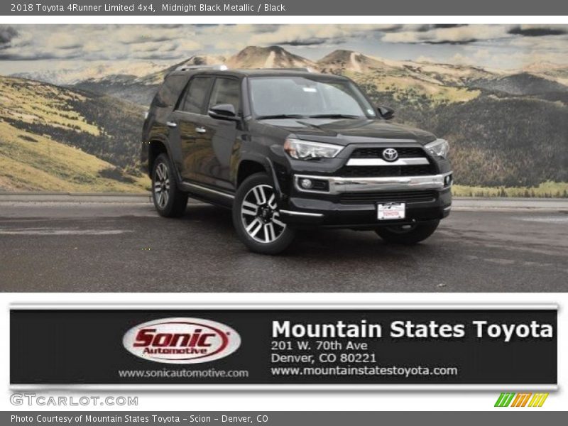 Midnight Black Metallic / Black 2018 Toyota 4Runner Limited 4x4
