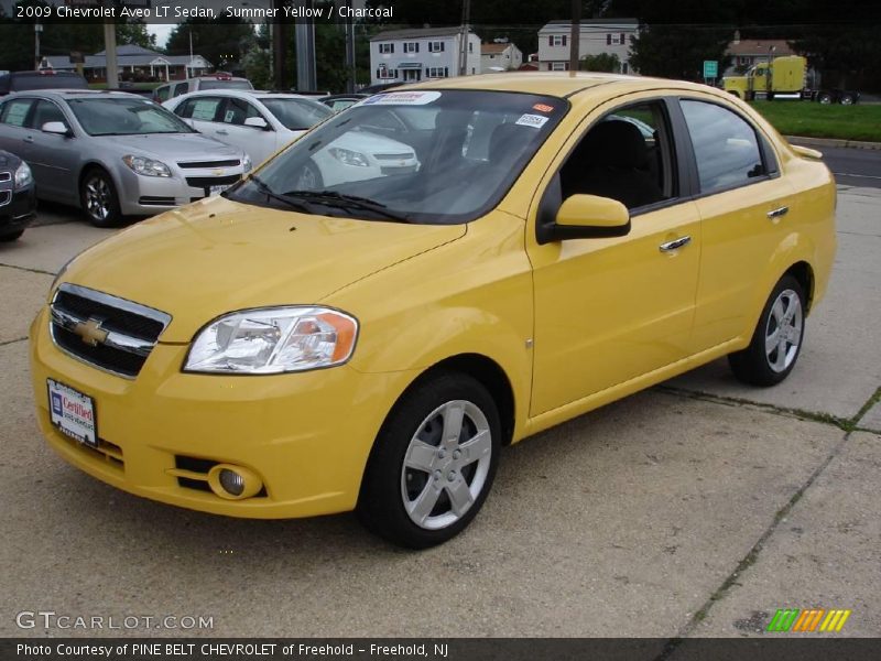 Summer Yellow / Charcoal 2009 Chevrolet Aveo LT Sedan