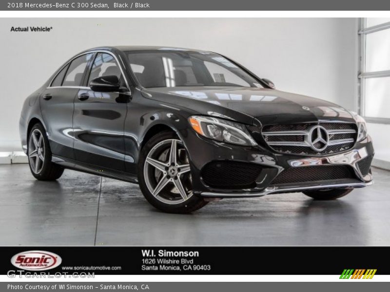 Black / Black 2018 Mercedes-Benz C 300 Sedan
