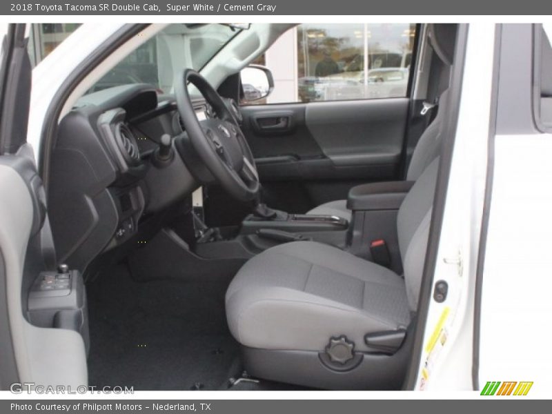 Super White / Cement Gray 2018 Toyota Tacoma SR Double Cab