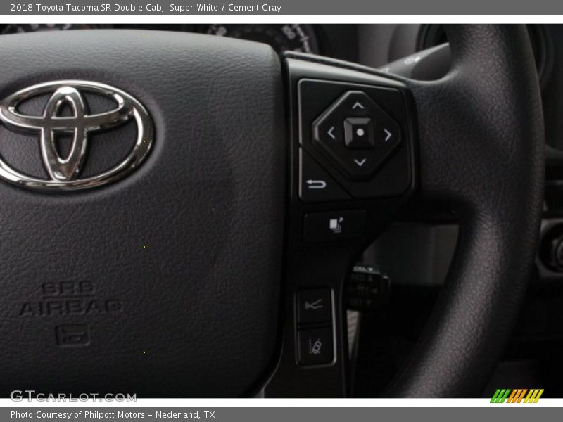 Super White / Cement Gray 2018 Toyota Tacoma SR Double Cab
