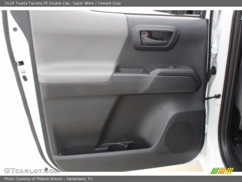 Super White / Cement Gray 2018 Toyota Tacoma SR Double Cab