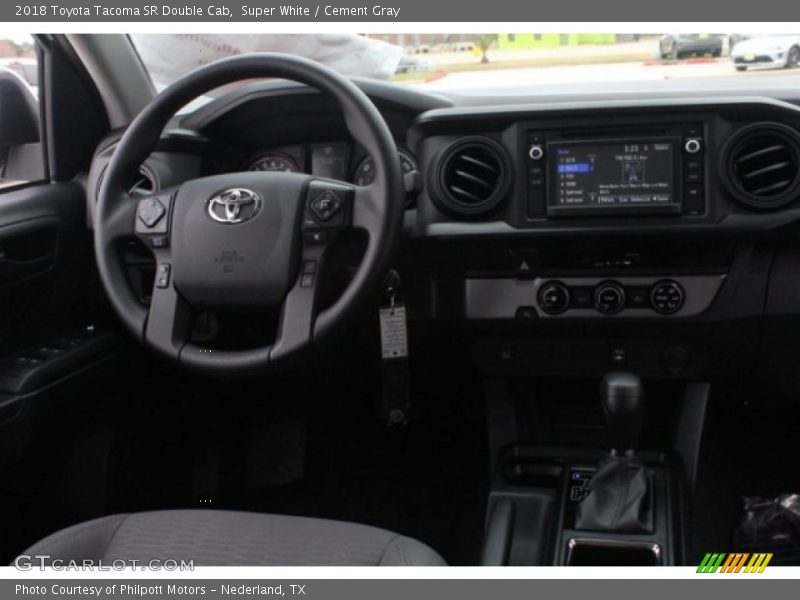 Super White / Cement Gray 2018 Toyota Tacoma SR Double Cab
