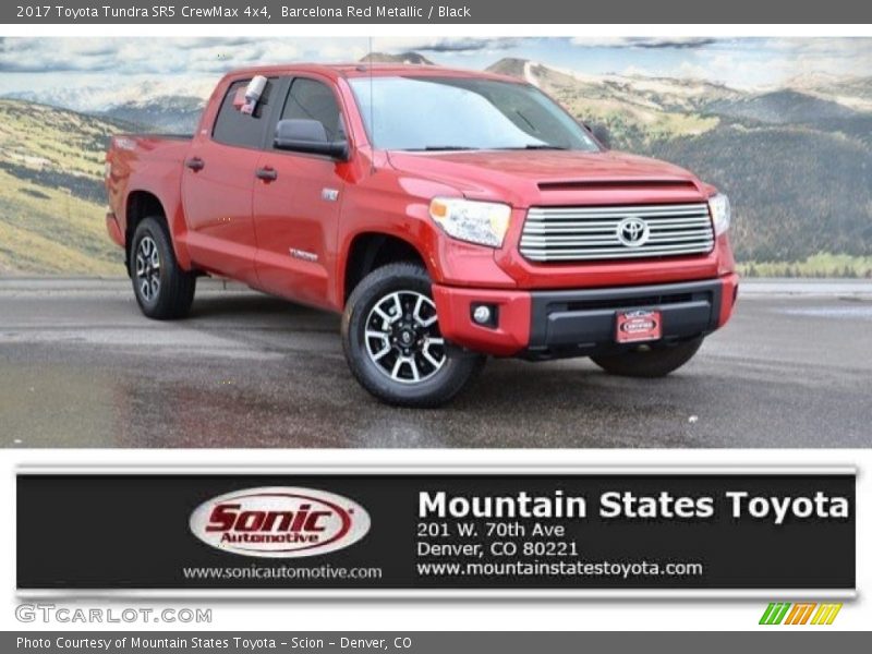 Barcelona Red Metallic / Black 2017 Toyota Tundra SR5 CrewMax 4x4