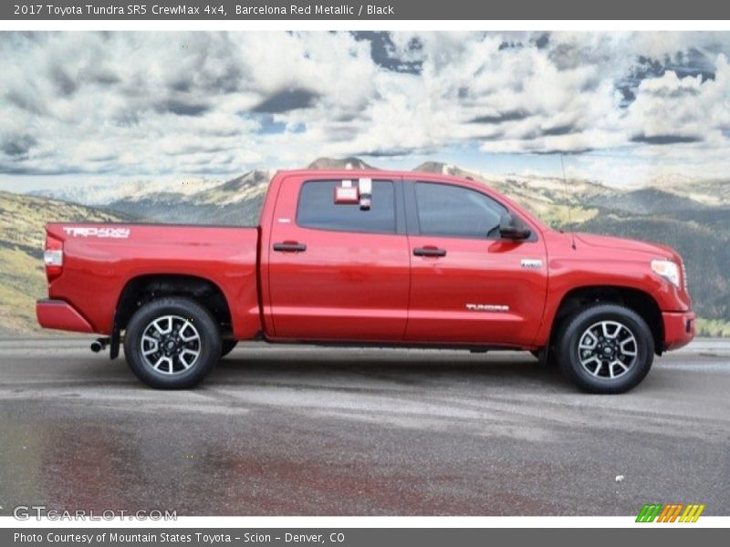 Barcelona Red Metallic / Black 2017 Toyota Tundra SR5 CrewMax 4x4