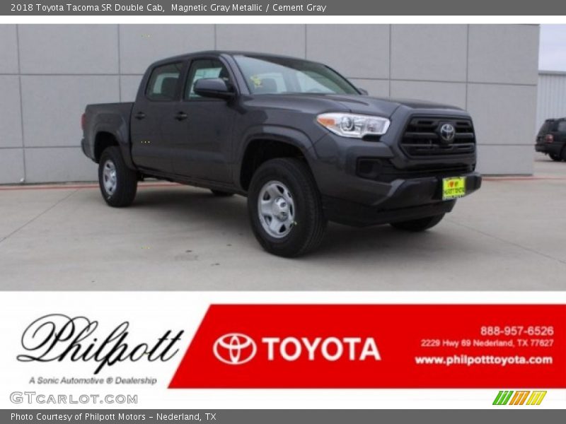 Magnetic Gray Metallic / Cement Gray 2018 Toyota Tacoma SR Double Cab