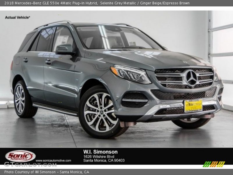Selenite Grey Metallic / Ginger Beige/Espresso Brown 2018 Mercedes-Benz GLE 550e 4Matic Plug-In Hybrid