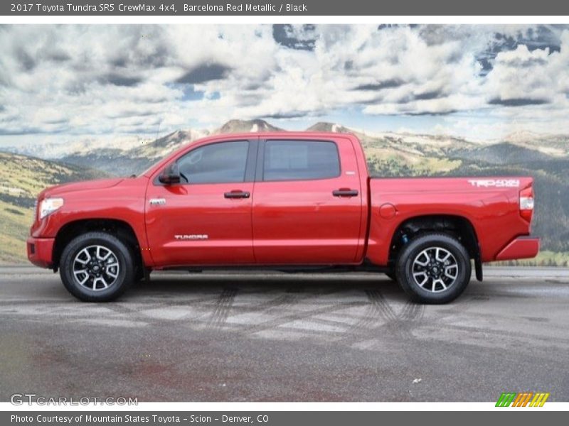Barcelona Red Metallic / Black 2017 Toyota Tundra SR5 CrewMax 4x4