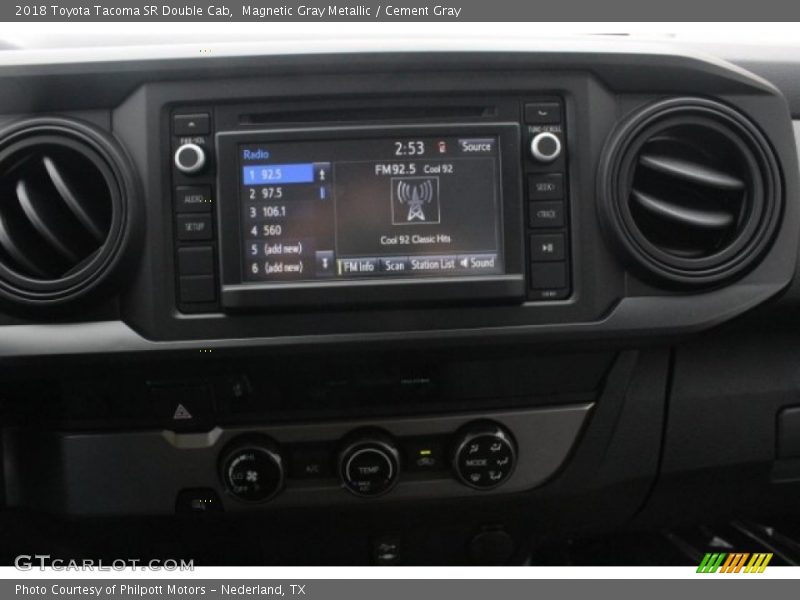 Controls of 2018 Tacoma SR Double Cab