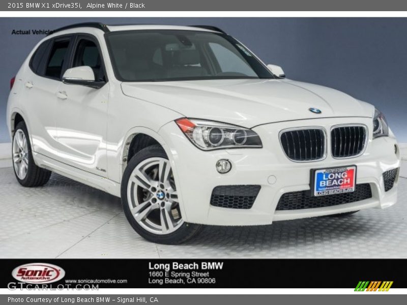 Alpine White / Black 2015 BMW X1 xDrive35i