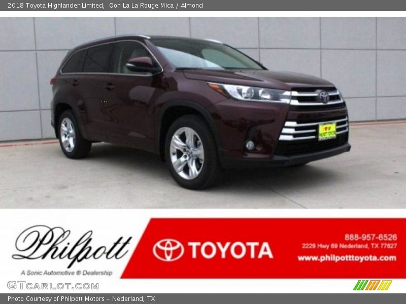 Ooh La La Rouge Mica / Almond 2018 Toyota Highlander Limited
