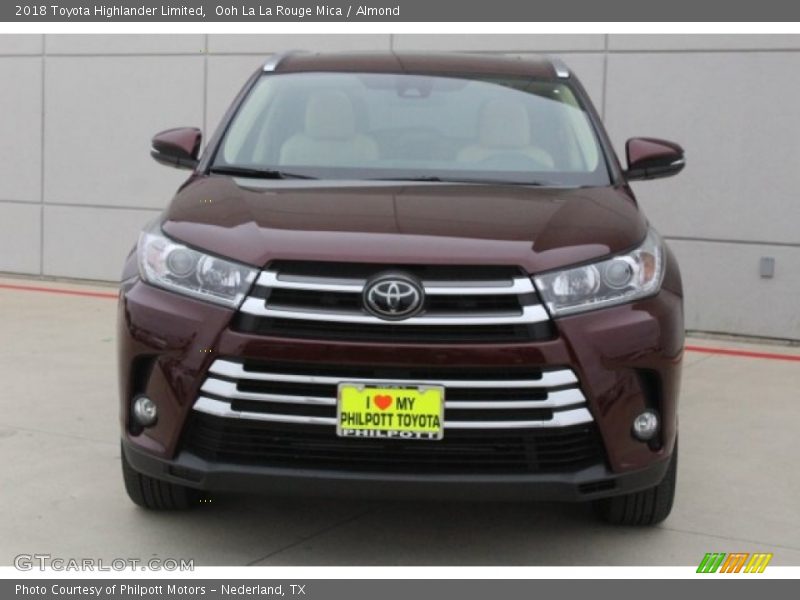 Ooh La La Rouge Mica / Almond 2018 Toyota Highlander Limited