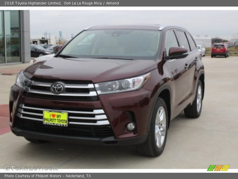 Ooh La La Rouge Mica / Almond 2018 Toyota Highlander Limited
