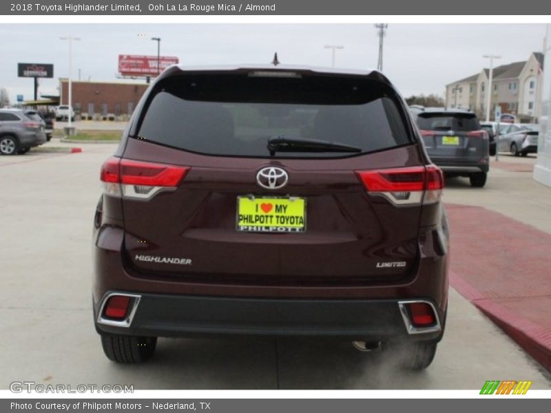 Ooh La La Rouge Mica / Almond 2018 Toyota Highlander Limited