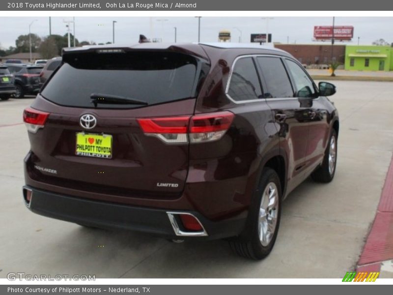 Ooh La La Rouge Mica / Almond 2018 Toyota Highlander Limited